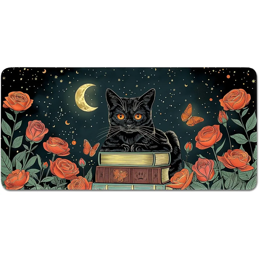 

Cat Moonlight Garden mousepad is made of rubber anti-slip durable washable and of high quality suitable for gamers and families