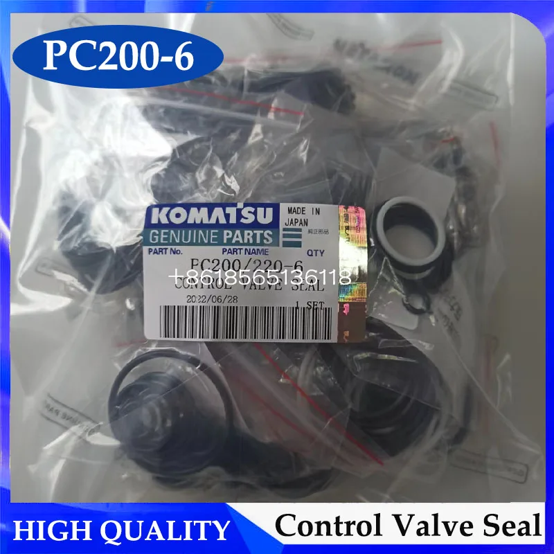 High Quality PC200-6 PC220-6 Control Valve Seal Kit Repair Kit for Komatsu PC200/220-6 Excavator Control Valve Oil Seal O-ring