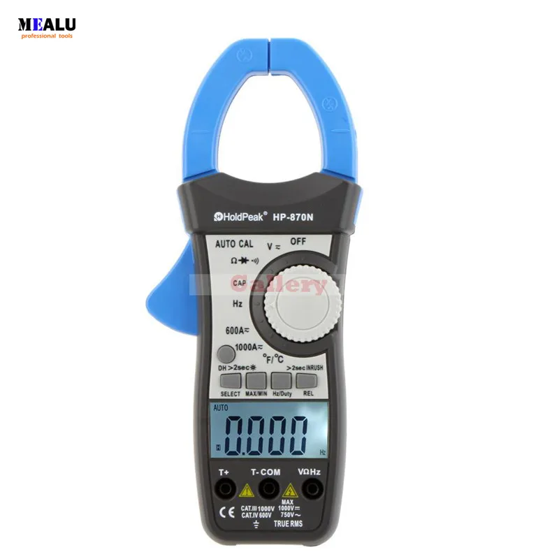 

HP-870N Auto Range Multimetro Digital Clamp Meter Multimeter Pinza Amperimetrica Amperimetro True RMS Frequency Tester