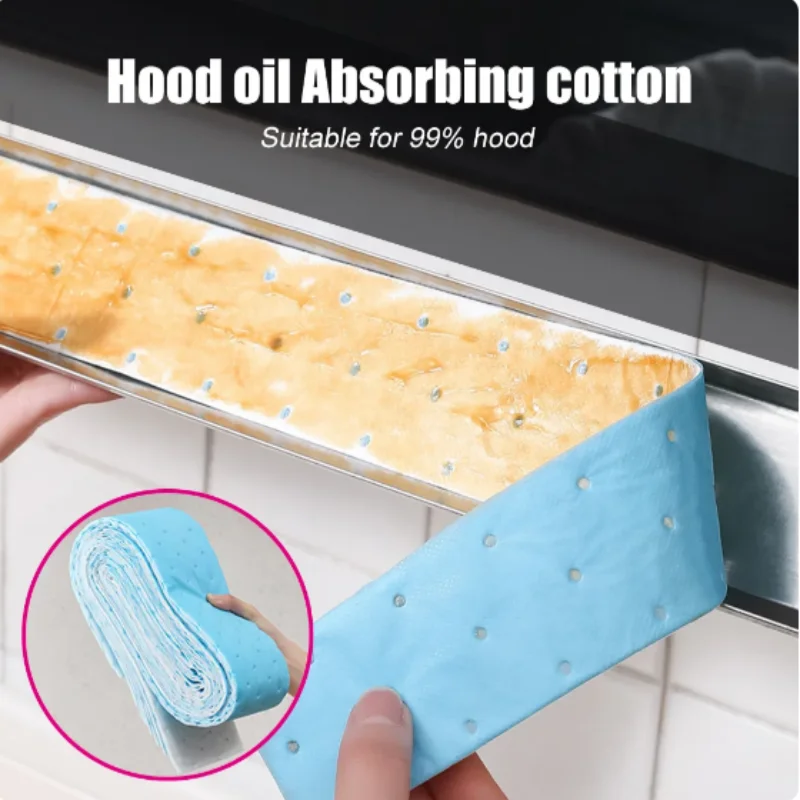 10PCS Kitchen Range Hood Absorbent Cotton Paper Disposable Grease Filter Oil-absorbing Paper Kitchen Ventilator Suction Paper