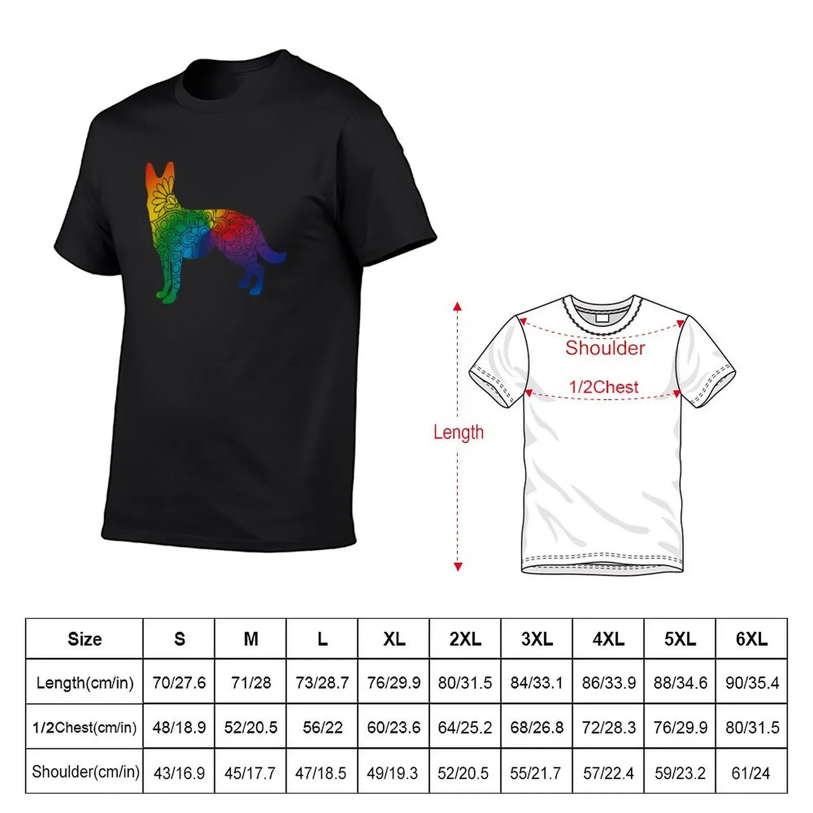 German Shepard Warm Colors T-Shirt sports fans plain for a boy quick drying Short sleeve tee men