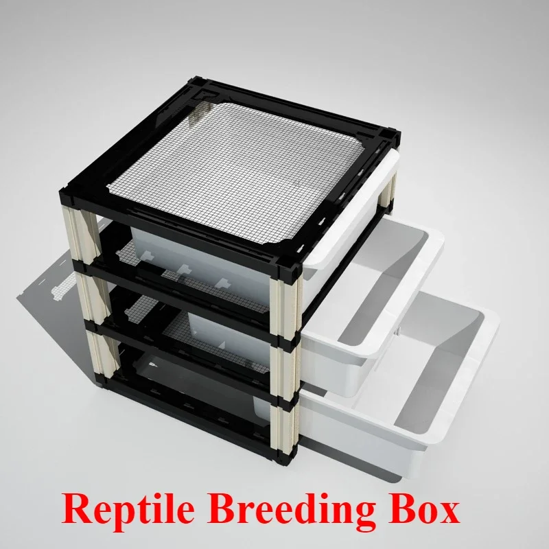 

Reptile Cage Reptile Tank Portable Breeding Box Reptiles Habitat Cages for Frog Pet Transport Bearded Dragon Turtles Supplies
