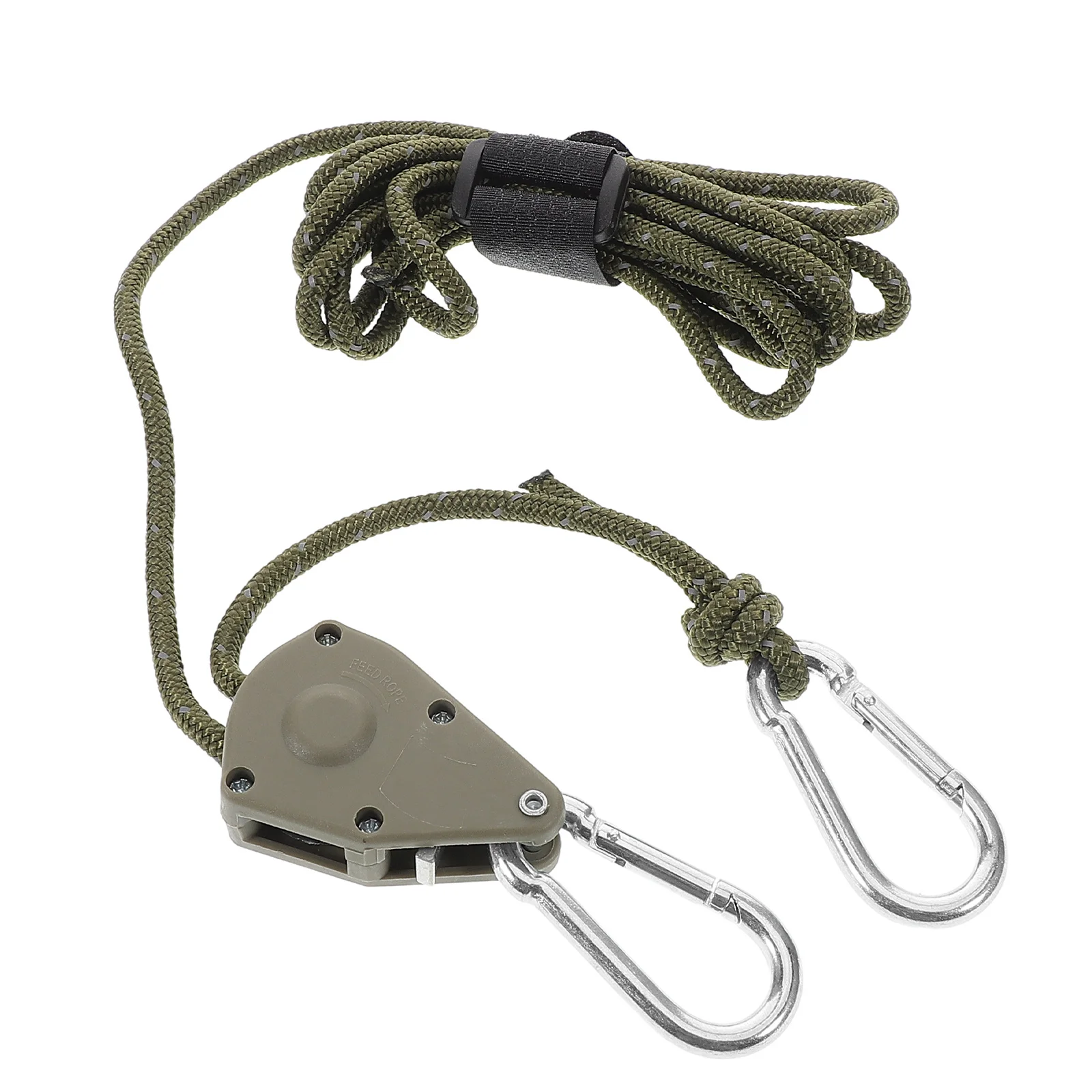 

4pcs Reflective Windproof Rope Heavy Duty Adjustable Clip Hanger Retractable Pulley For Tent Rv Camping Outdoor Gear Tarp Canopy