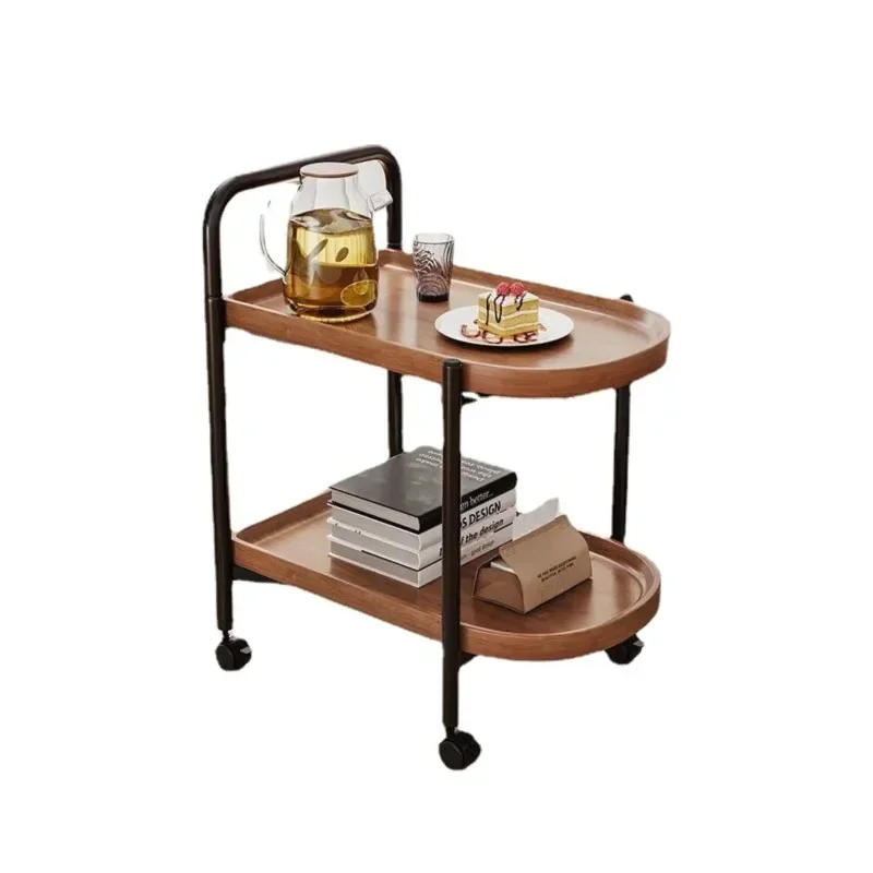 

Portable Small Coffee Table Trolley Living Room Sofa Side Table Mini Table Shelf With Wheels Scandinavian Style Dining Trolley