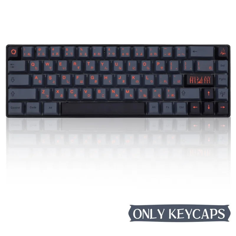 Capuchons de touches de clavier mécanique Cinder, thème anglais japonais, sublimation thermique PBT, compatible avec Gmk, Original Factory 402