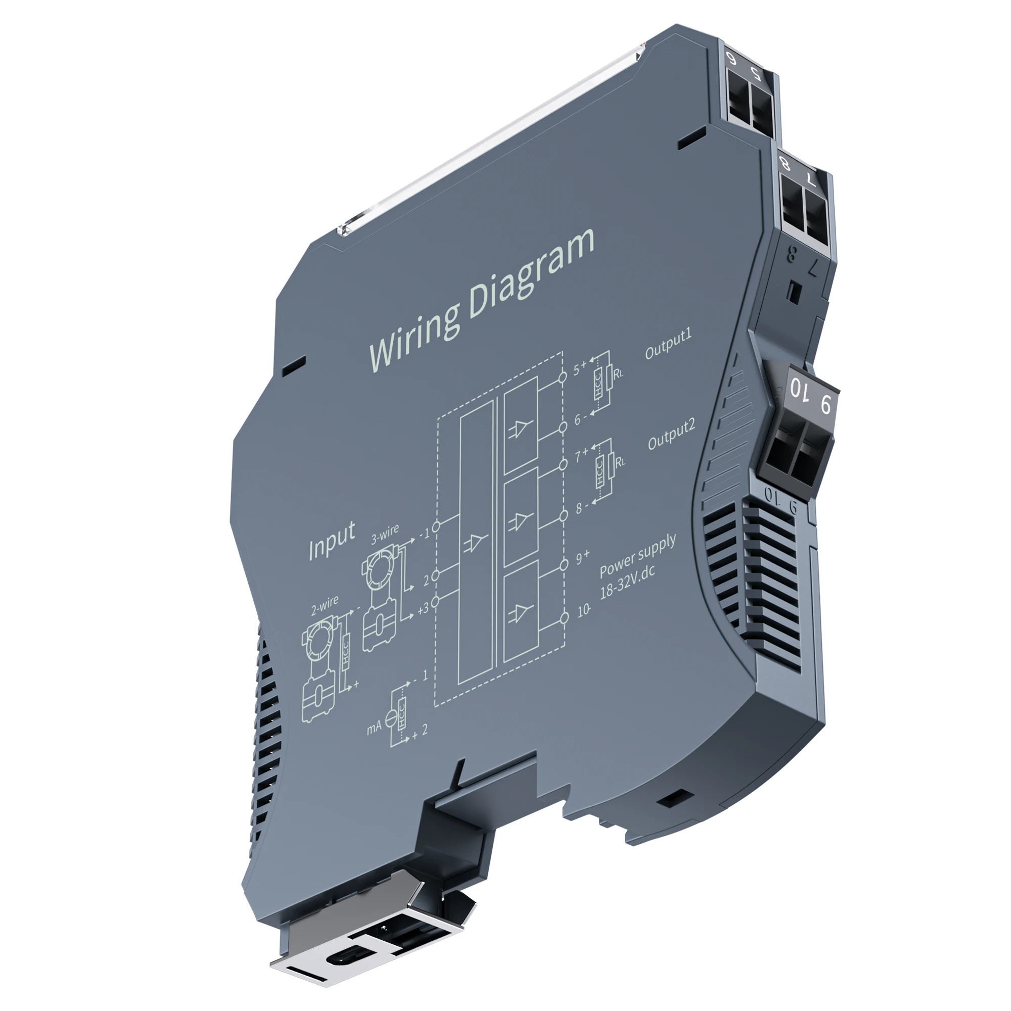 2 In 2 Out 1 In 2 Out 0-20mA to 4-20mA 0-5V Voltage Current Signal Isolation Converter 0-10V Output Voltage Signal Isolator