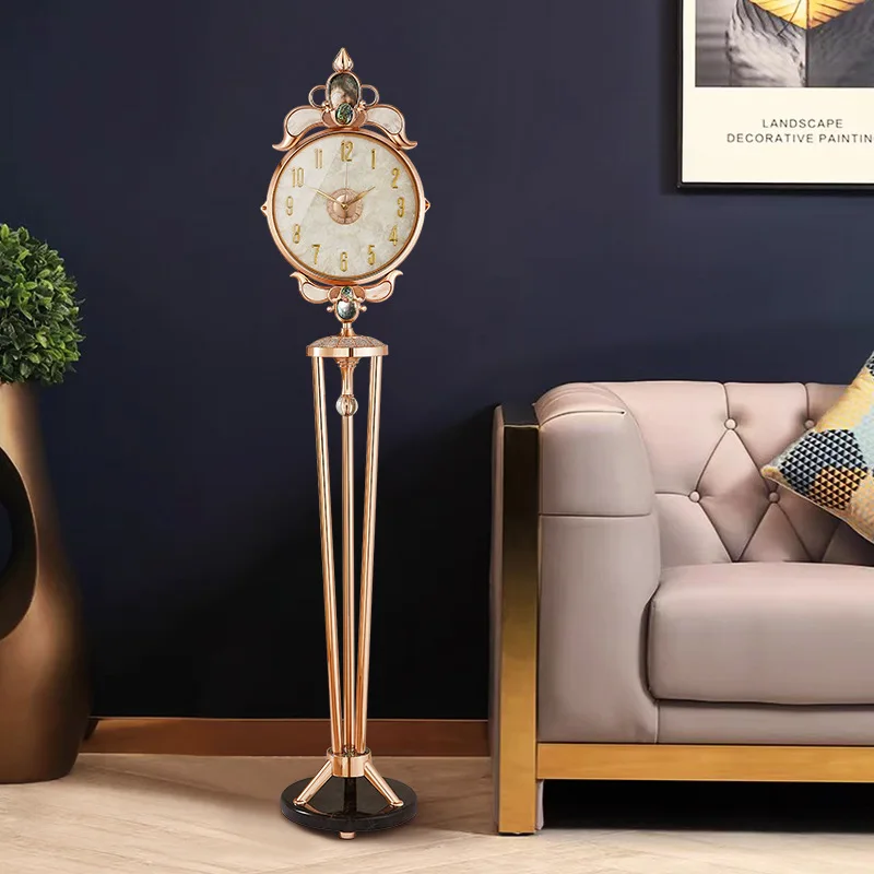 European floor clock, living room home light luxury, large clock, creative clock