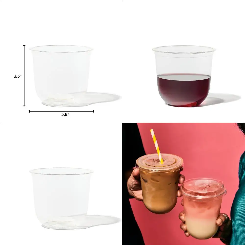 

Eco-Friendly 12 oz Clear Cups - Biodegradable Party Cups, Perfect for Events, 1000 Count