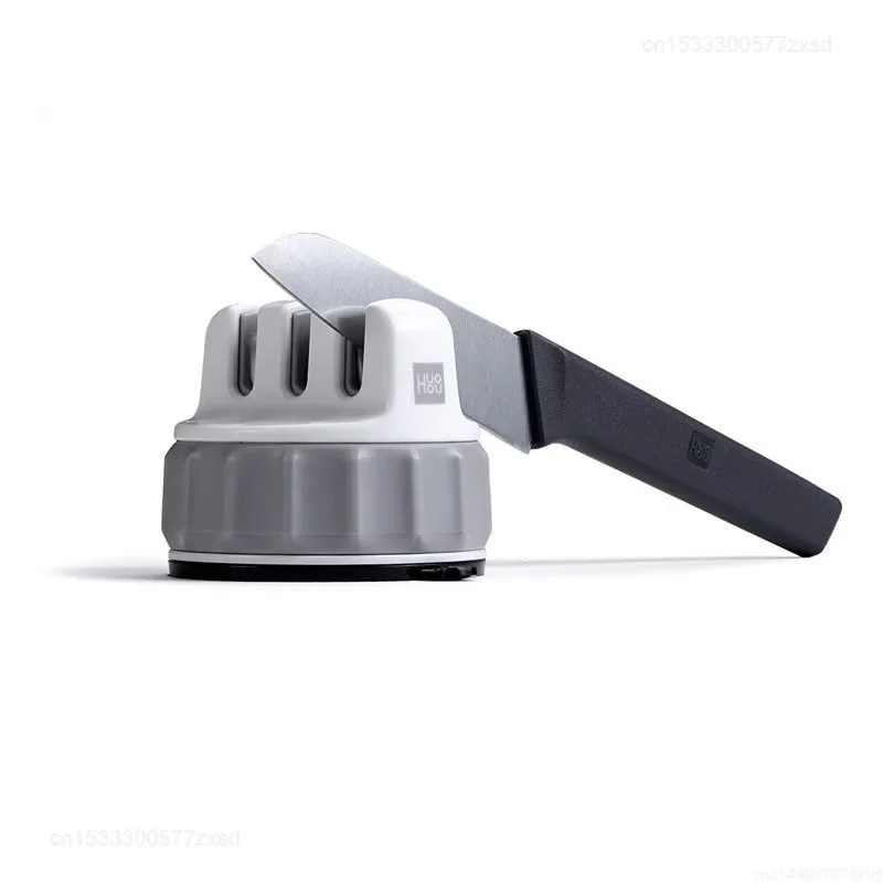 Xiaomi Huohou Mini Knife Sharpener One-handed Sharpening Super Suction Kitchen Sharpener Tool Sharpening Stone for Home