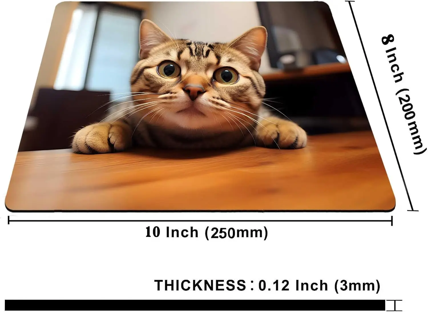 Moderate thickness Rectangular gaming mouse Cute Cat Square Mouse Pads for Wireless Mouse,Small Office Computer Mousepad for