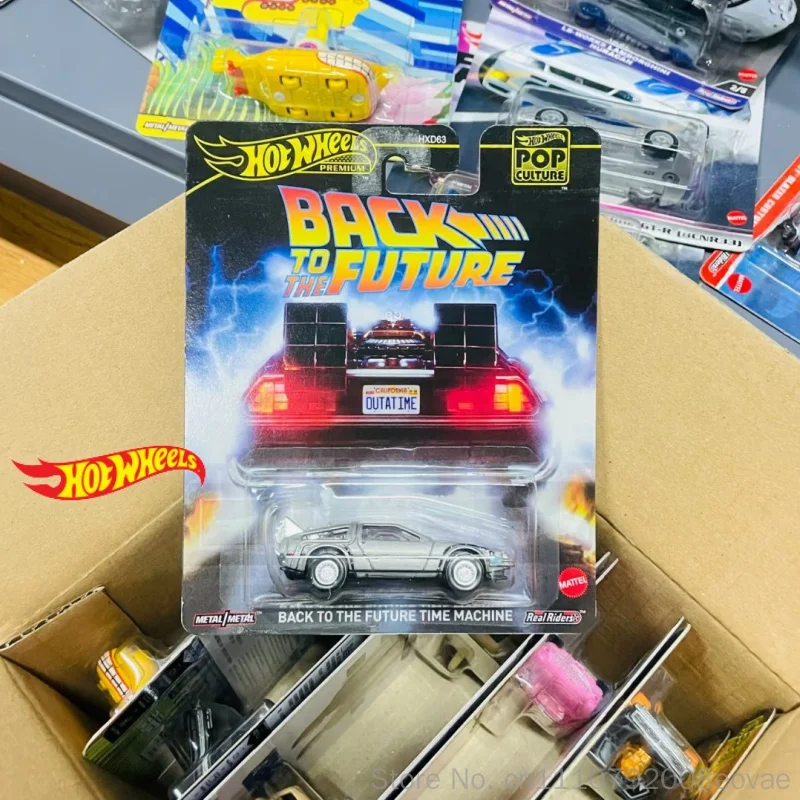 Premium 2025 Pop Hot Wheels Culture 1/64 Car Model Back To The Future Mutt Cutts Van Corvette Collectible Vehicle Toy Gifts