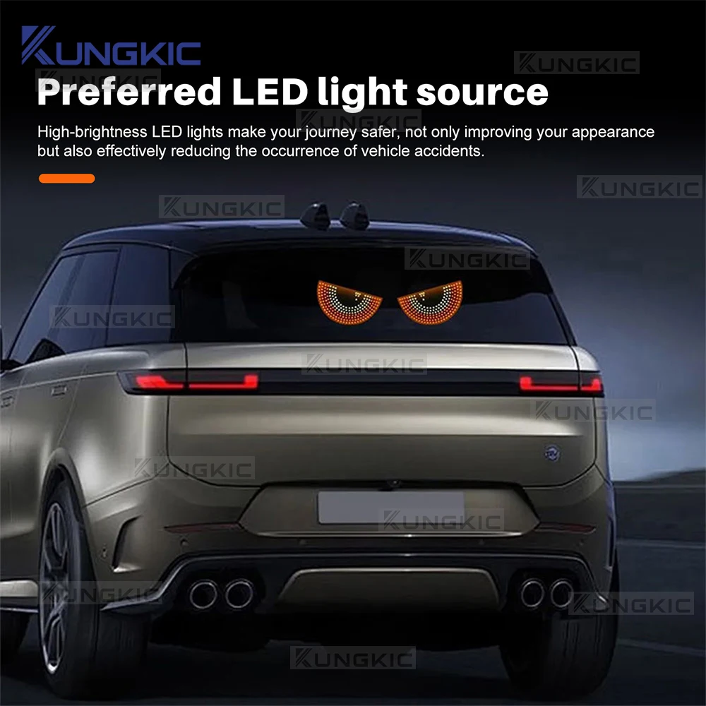 

Car Truck Windshield Devil's Eye Animation LED Panel Light Multi-Mode Warning Lamp LED Decorative Panel Light Display Light