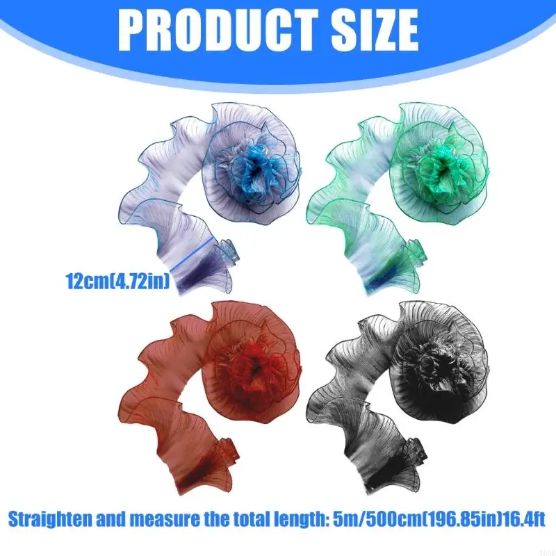 الدانتيل تقليم 5 متر خيط البوليستر مواد الخياطة ديكور المنزل صياغة لوازم سهلة لقطع التصاميم Y08E