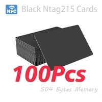 100 Uds. Tarjeta NFC negra tarjetas NFC regrabables tarjeta de visita NFC 215 tarjetas NFC Ntag215 tarjetas NFC en blanco regrabables 504 Bytes
