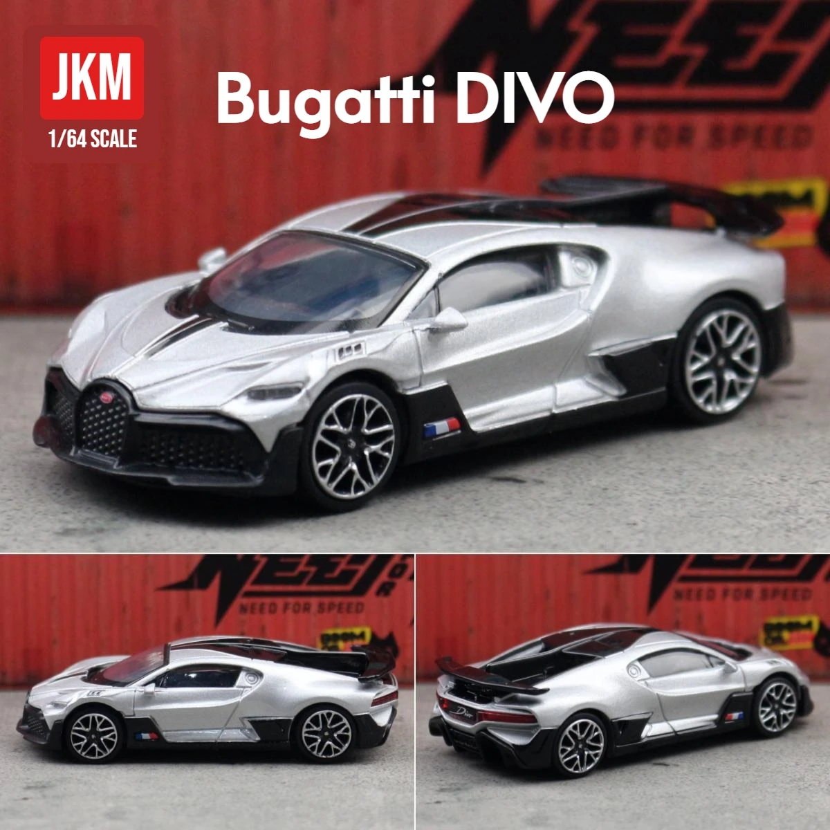 1/64 ブガッティ ディーボ シロン EB110 Centodieci La Voiture Noire