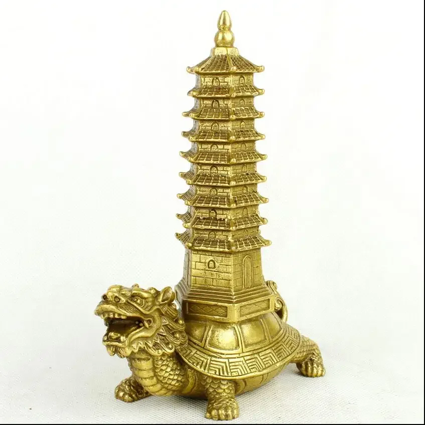 

Copper dragon turtle tower ornaments copper dragon turtle Wenchang tower home accessories craft gift ornaments