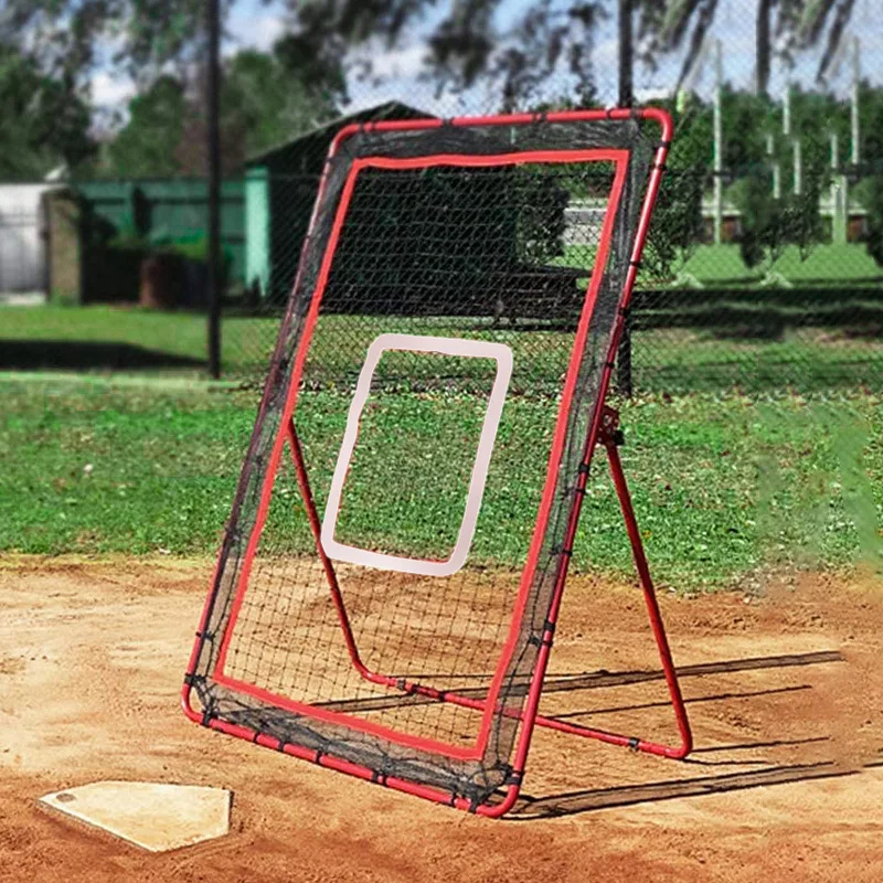 Rebound Pitchback Net Adjustable Training Practice Rebounder Bounceback Pitchback Screen for Multi-Sport Training Lacrosse Net