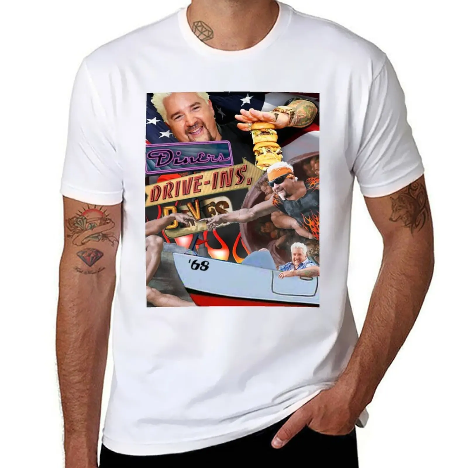 

Guy Fieri Poster T-Shirt men t shirt cotton 100% cotton t shirts man 100% T-Shirt