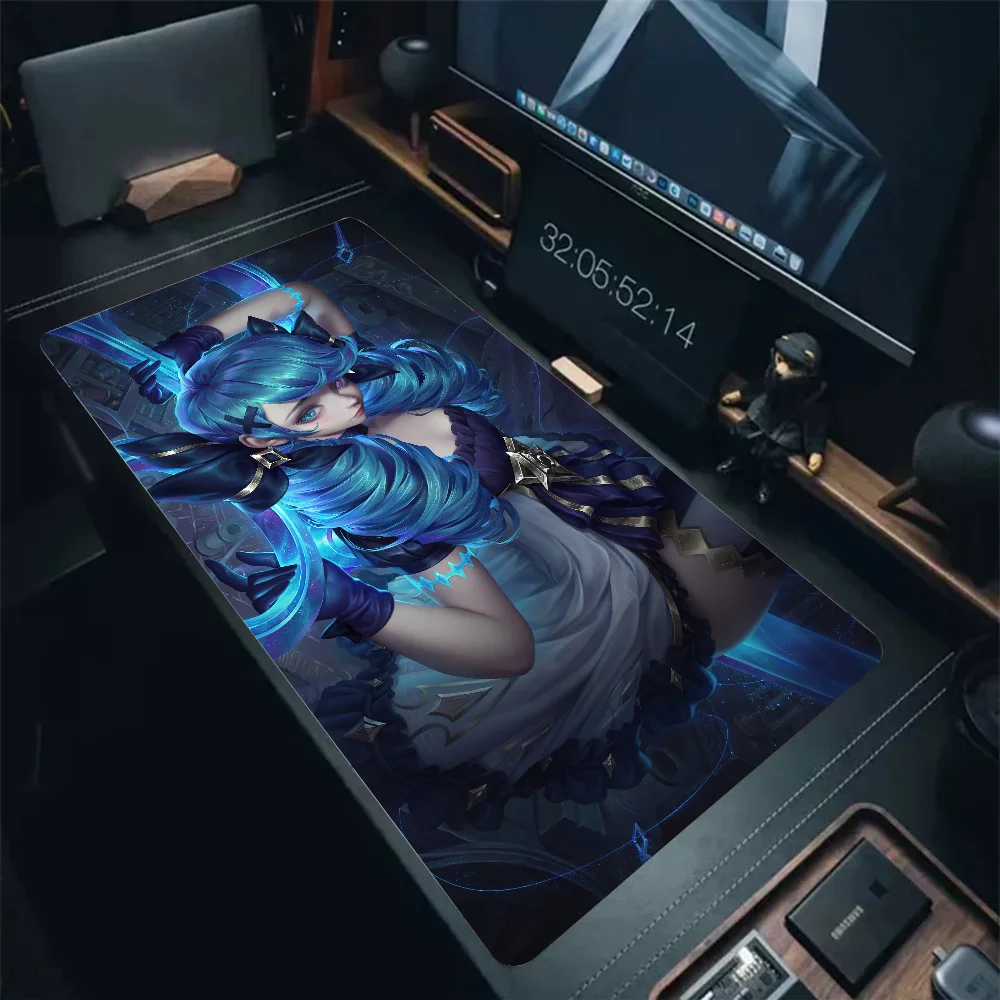 Imagem -02 - Gwen League of Legends Mousepad Tapete de Mesa com Almofada Acessórios para Jogos Prime Gaming Xxl Teclado Pad