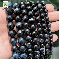 Dark Blue Black Tiger Eye Round Beads for Jewelry Making Natural Stone DIY Bracelet Necklace Accessories 15