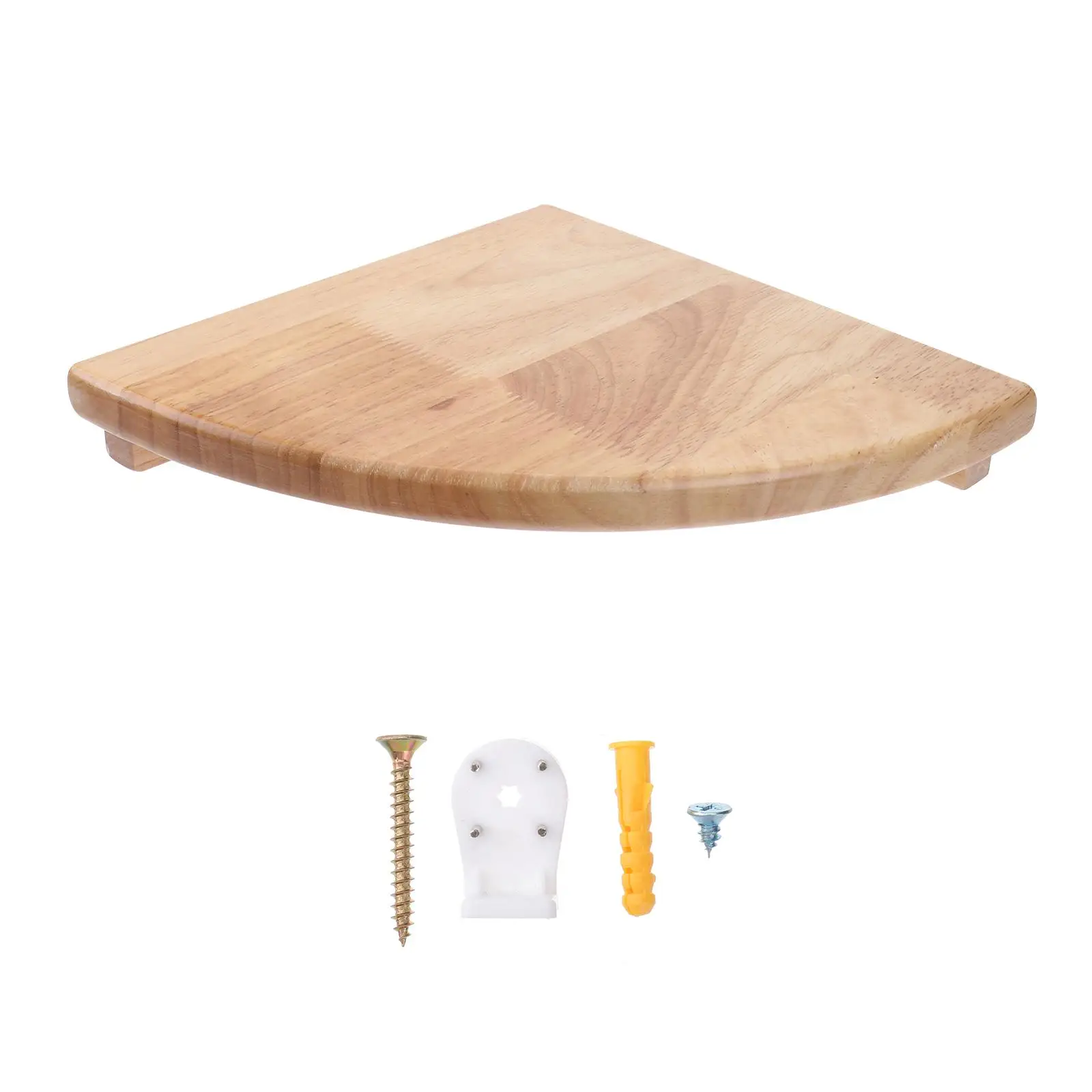 

9 Inches Fan Shaped Wall Corner Storage Rack Clapboard Water Proof Material Home Decor Kitchen Bedroom Bathroom Office