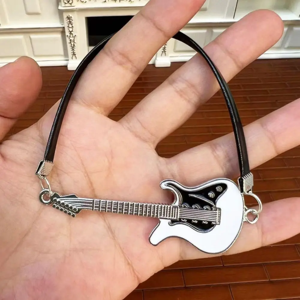 1/6 Doll Musical Instruments Miniature Mini Plush Doll Mini Guitar Model Realistic Photo Props Doll Electric Guitar Decoration