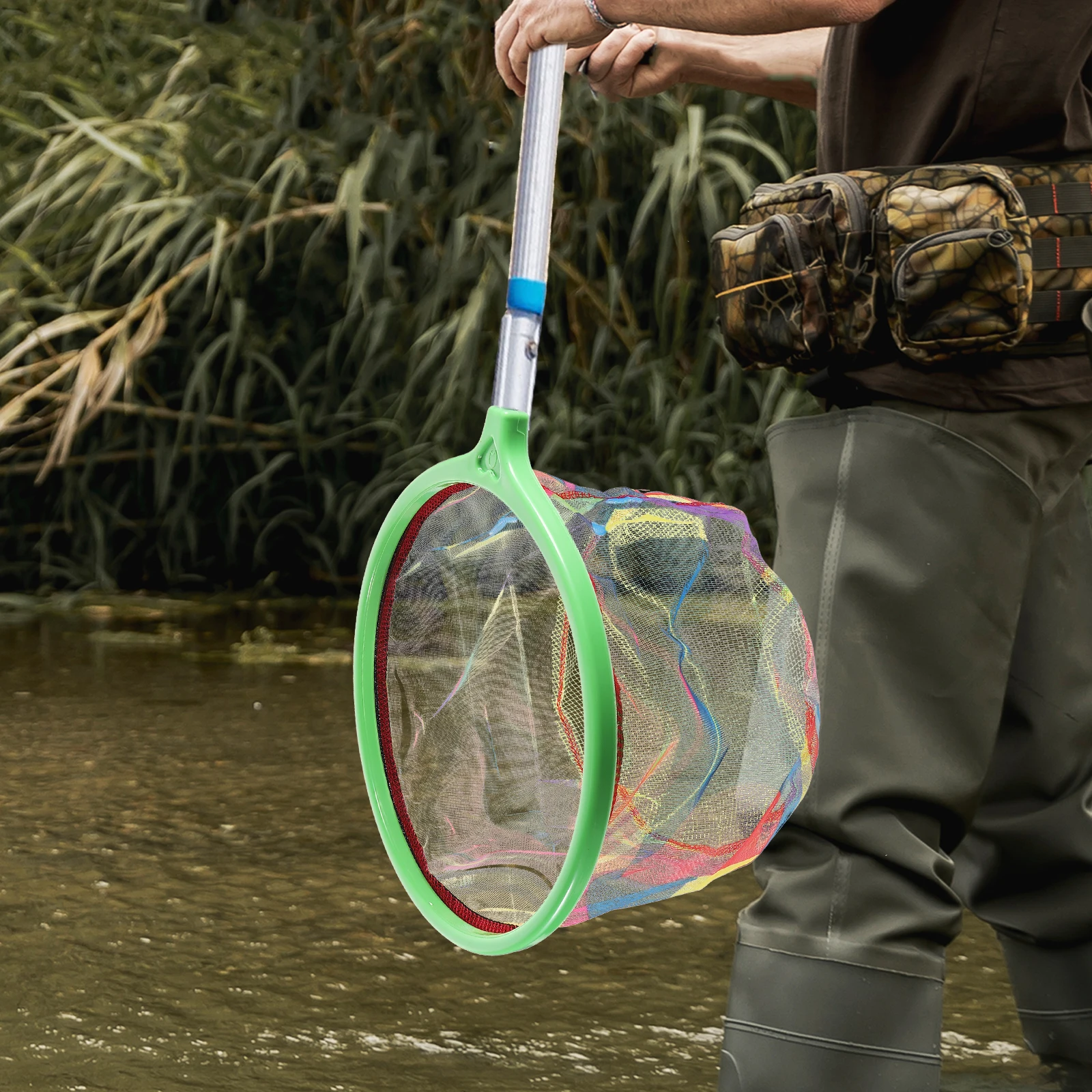 

EVA Fishing Net Fish Tank Cleaner Aquarium Accessory Fishnets Shrimp Net Tool for Fishing with Hole