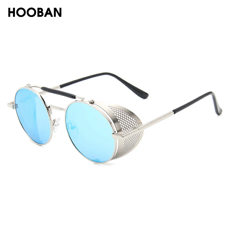 Steampunk Round Sunglasses Men Women Retro Gothic Metal Male\'s Sun Glasses Fashion Brand Designer Summer Driving Shades
