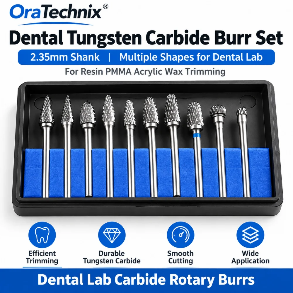 30/20/10PCS Dental Carbide Drills Kit HP 2.35mm 135℃ Autoclavable Universal Grinding/Removing/Polishing Dentistry Tool