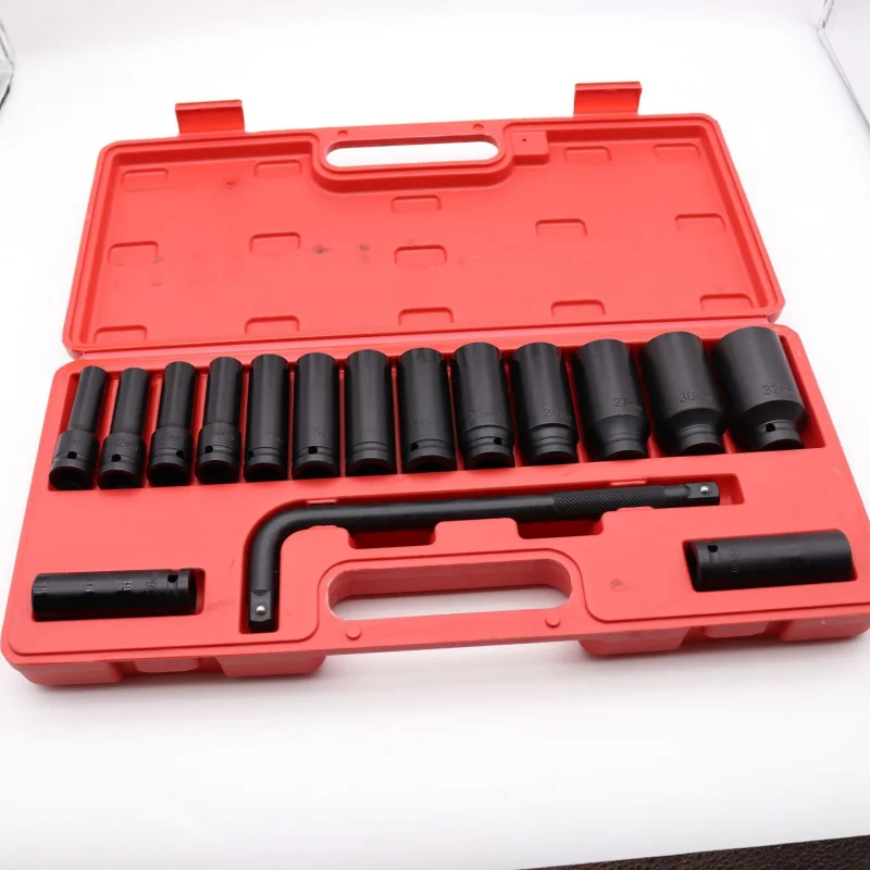 1/2 16 Set of Pneumatic Lengthened Wind Gun Screwdriver Auto Kit Tool Machine Repair Sleeve Set