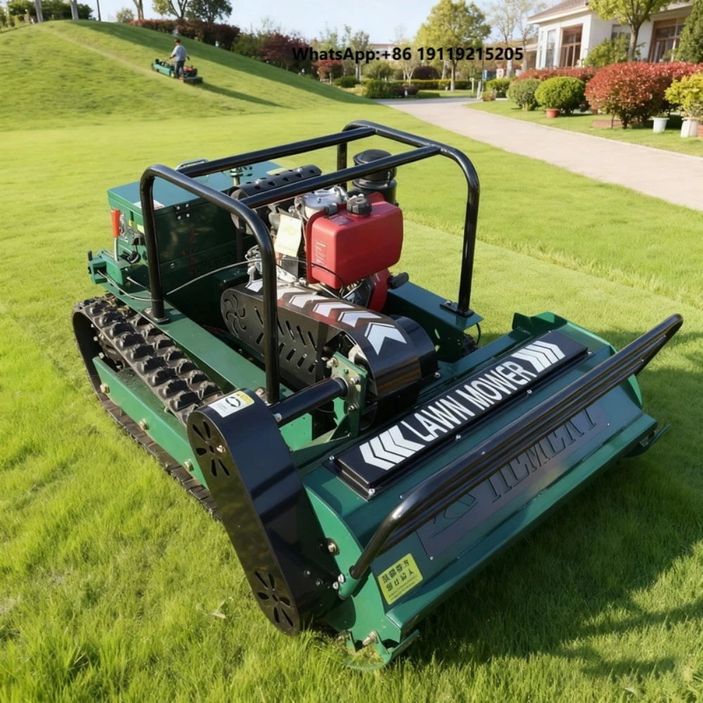 New Industrial Remote Control Flail Lawn Mower Crawler Small Robot Grass Cutter Forestry Mulcher Grass Trimmer