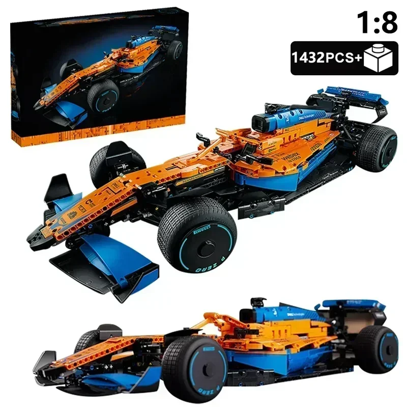 F1 1:8 1432PCS Technical 42141 W14 F1 City Speed Racing Car Building Blocks Bricks Famous Sport Vehicle Model Sets Assembly Toys