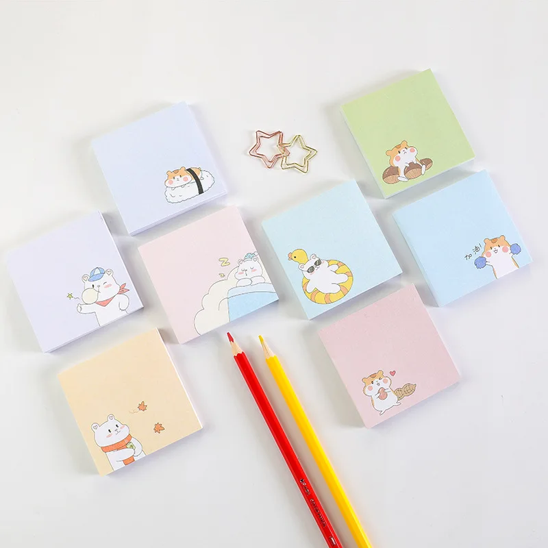 

Creative Cartoon Four Seasons Bear Sticky Notebook Student Girl Heart Portable Sticker Message N Times Sticky Note Office Suppli