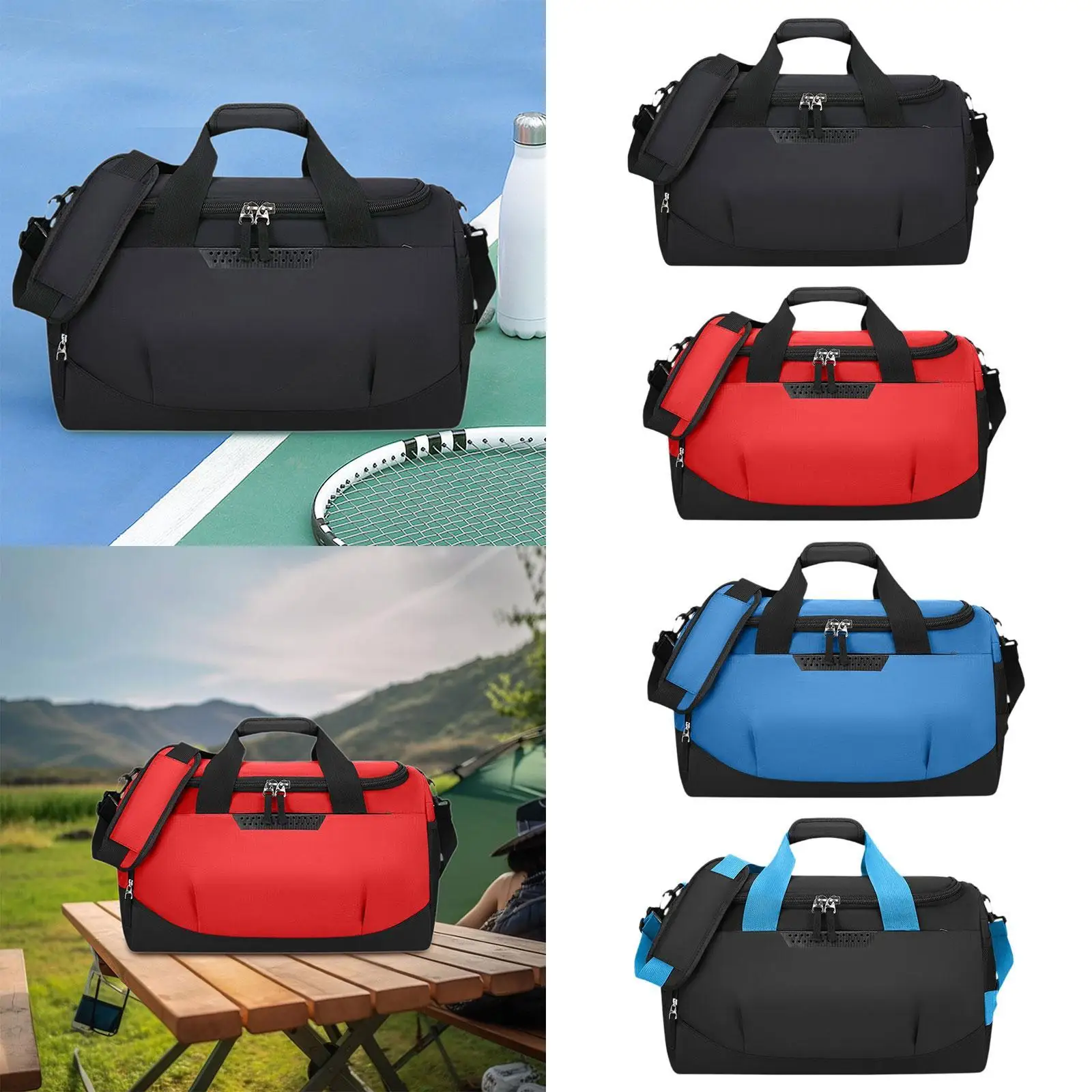

Travel Duffle Gym Bag with Shoe Compartment Portable Breathable Shoulder Bags Handbag for Basketball Swimming Beach Sports