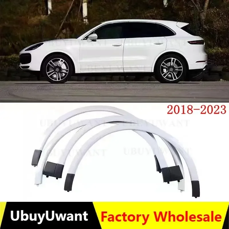 4pcs High Quality Car Fender Wheel Eyebrow Protector Wheel Arch Trim Strip For Porsche Cayenne 2018 2019 2020-2023