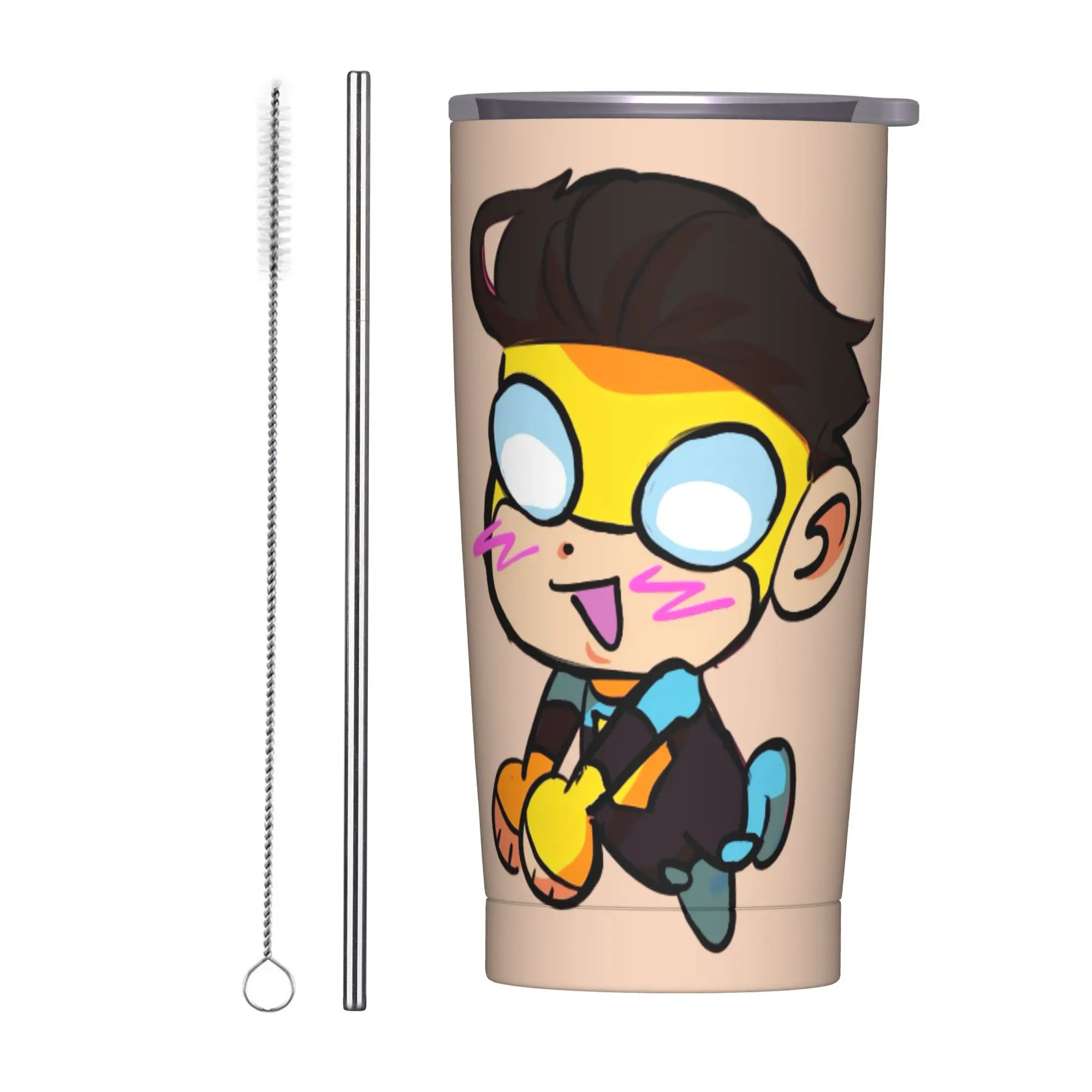 Anime Invincibles Tumbler  Cold and Hot Heat Preservation Stainless Steel Thermal Mug Design Car Mugs