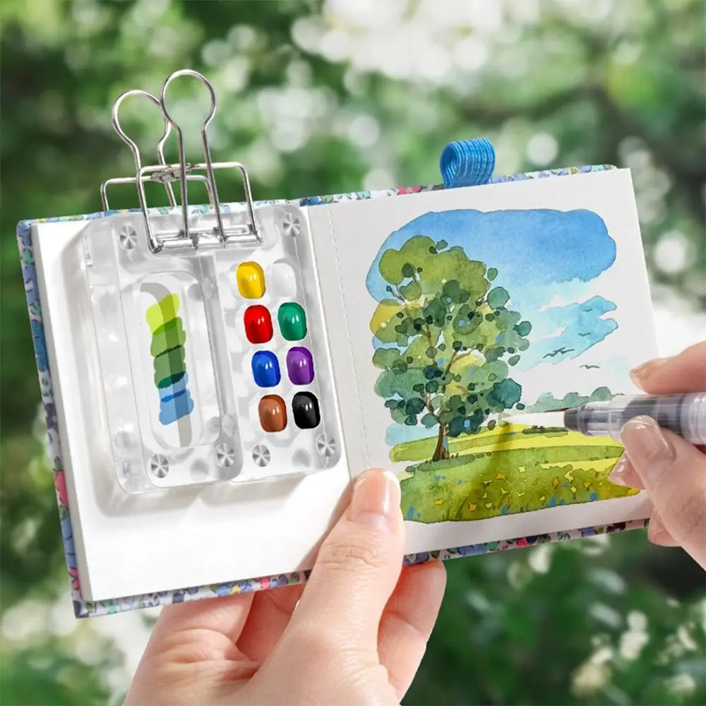 

New Mini Watercolor Painting Book Portable Square Drawing Notebook Thickened 300g Art Painting Notepad Travel