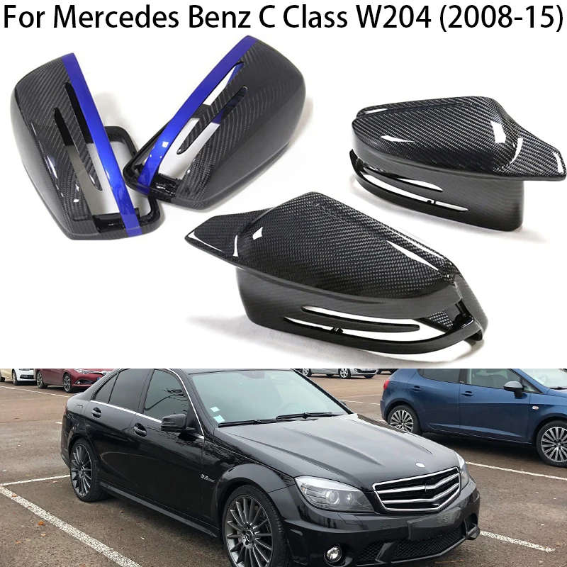 

For Mercedes Benz C Class W204 2008 2009 2010 2011-2015 Carbon Fiber Car Side Door Wing rearview mirror spare parts accessories