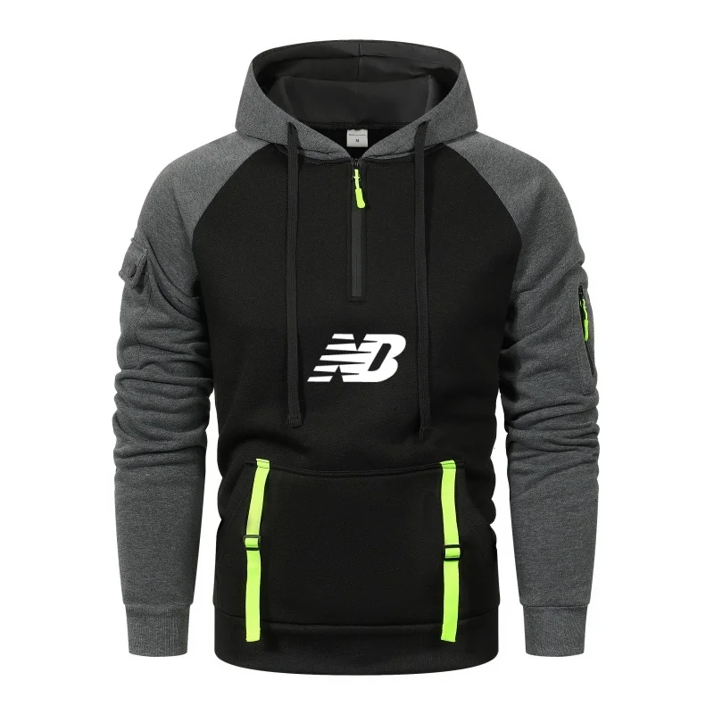 

Men's loose sportswear, hooded long-sleeved pullover, casual sportswear for autumn and winter 2025, European size S-3XL