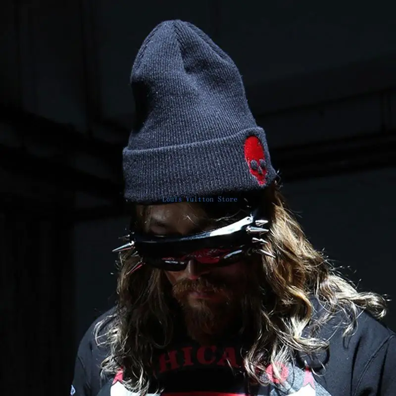 L5YB قبعة شتوية بسيطة مطرزة عصرية كاجوال مكبلة قبعة شتوية 50-60