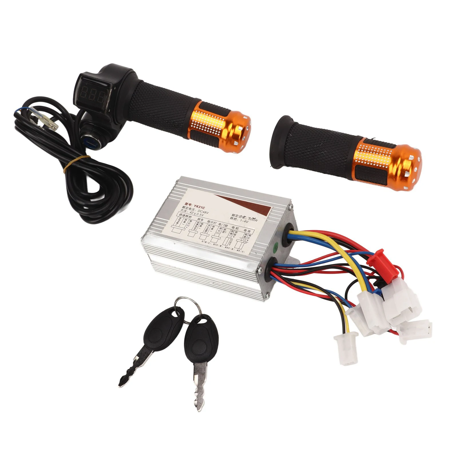 

DC48V 800W Brushed DC Motor Speed Controller With Gold All Purpose Twist Grip for Electric Bike