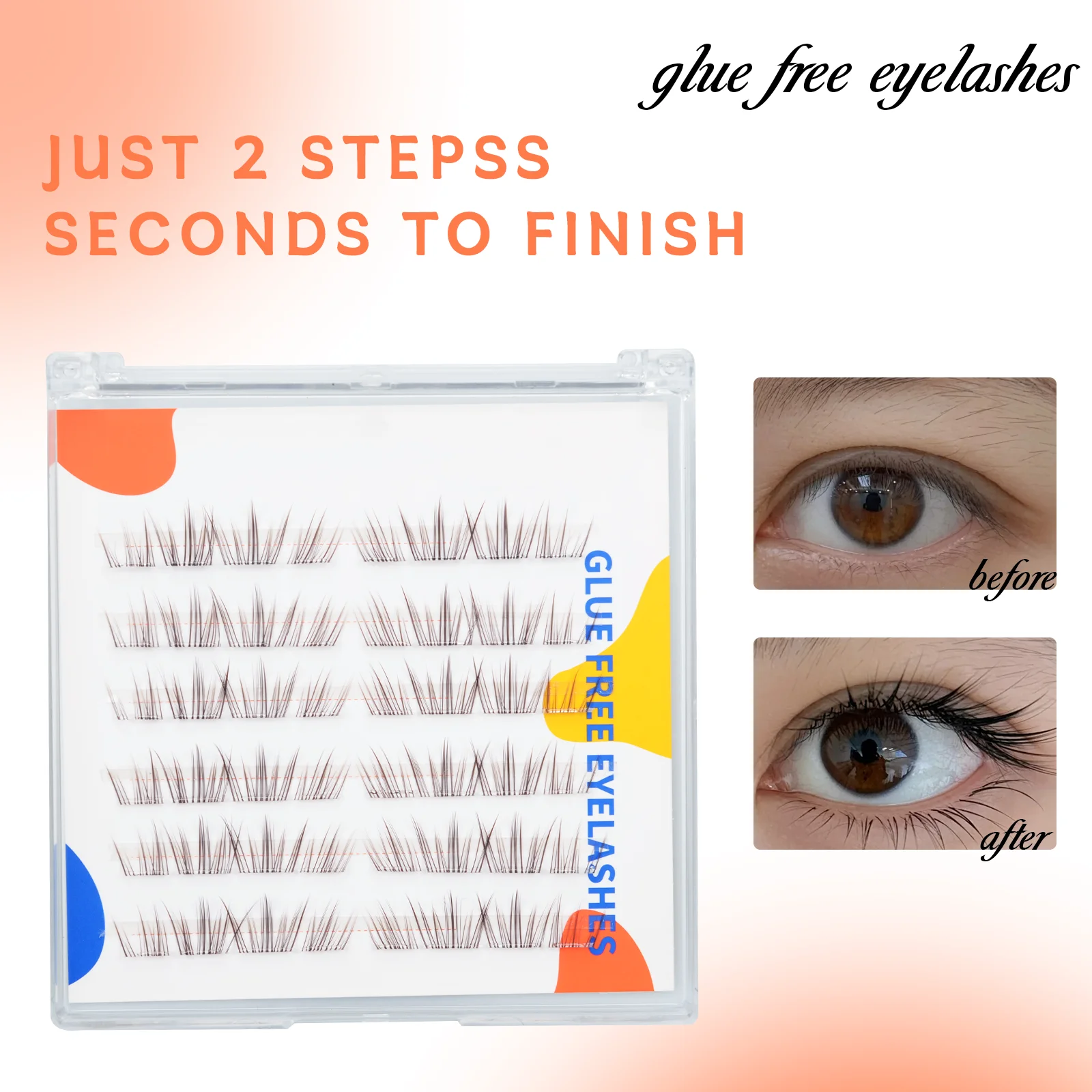 ナチュラルまつげ接着剤不要の個別まつげ束8-12mmふわふわ - Eyelash Extension No 8 のレビューと価格