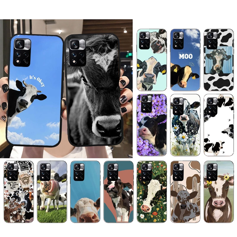 

Cute Cow Phone Case For Xiaomi Redmi note 13 12 Pro 11S 11 10 Pro 10S 12S Redmi 13 10 13C