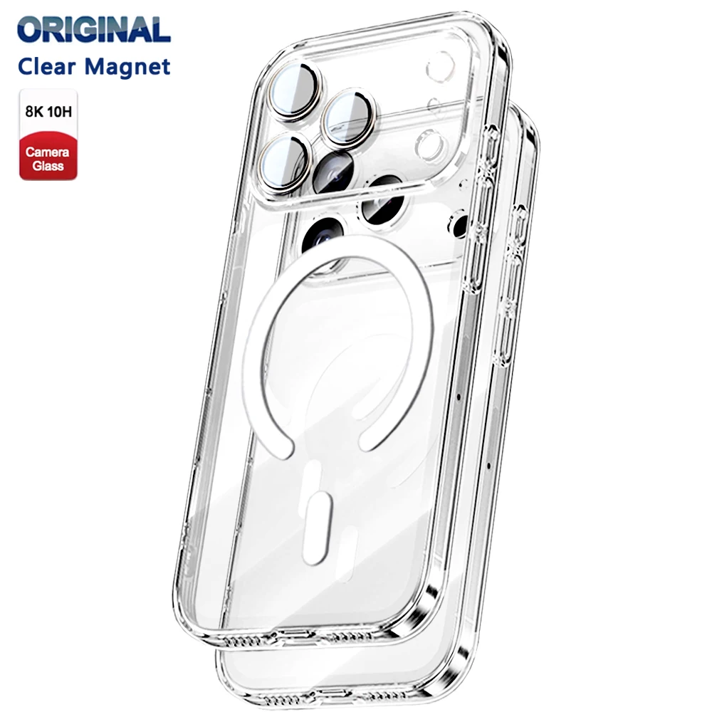 Magnet Fullback Protection Clear Case For Iphone 17 Pro Max 17 Air Apple Magsafe Cover Official Orig