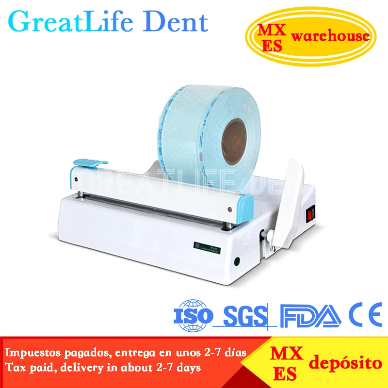 GreatLife Dent Packaging Sealer Disinfection Sterilization Bag Automatic Sealer Dental Sealing Machine for Sterilization Roll