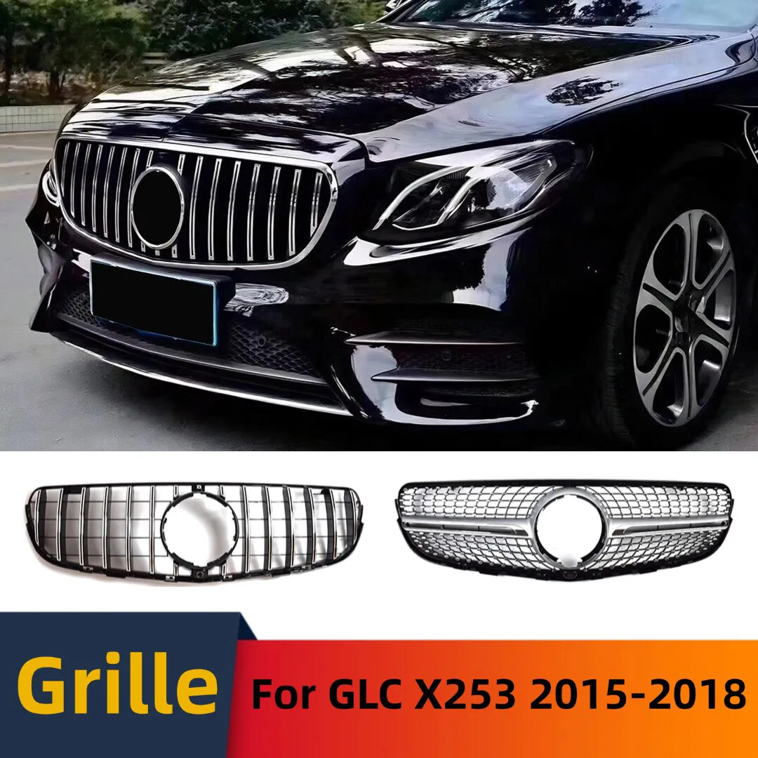 

Front Inlet Mask Grille Grill Upgrade Grid Mesh Refit Tuning Body Kit For Mercedes Benz GLC X253 2015-2018 220 GT Stars Style