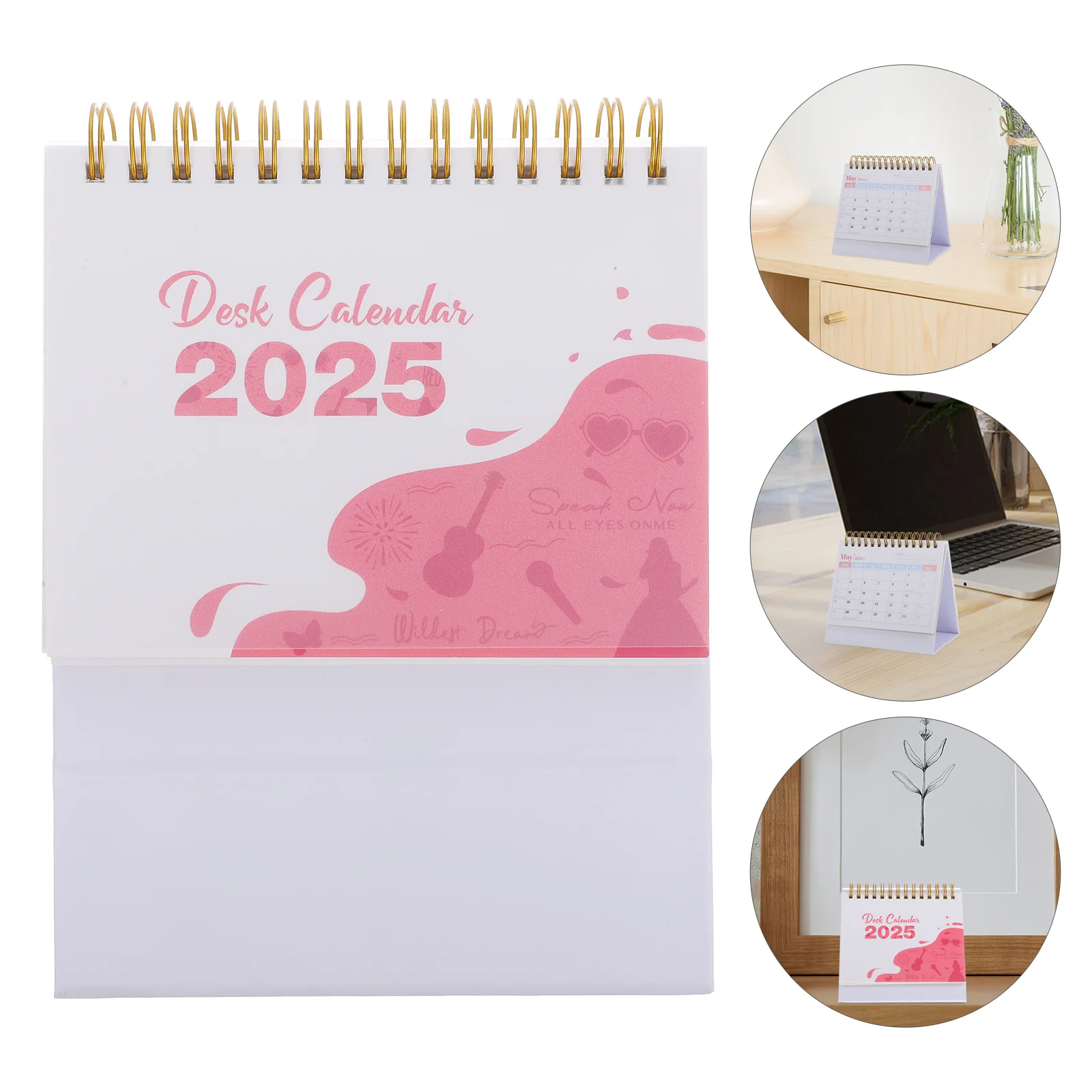 

Desk Calendar Standing 2025 Lunar Year of The Snake Planner Small Mini Desktop Calendar Modern Office Organizer