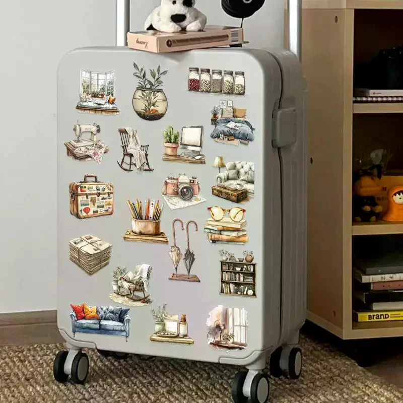 

50 шт. наклеек Life Stickers, PET-наклейки для дома, для бутылок с водой, ноутбуков, телефонов, эстетичные наклейки для скрапбукинга, ежедневников и планеров