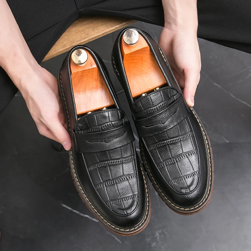 

Men's Leathe Casual Slip On Comfortable Light-Weight Loafers Moccasin Driving Shoes for Male