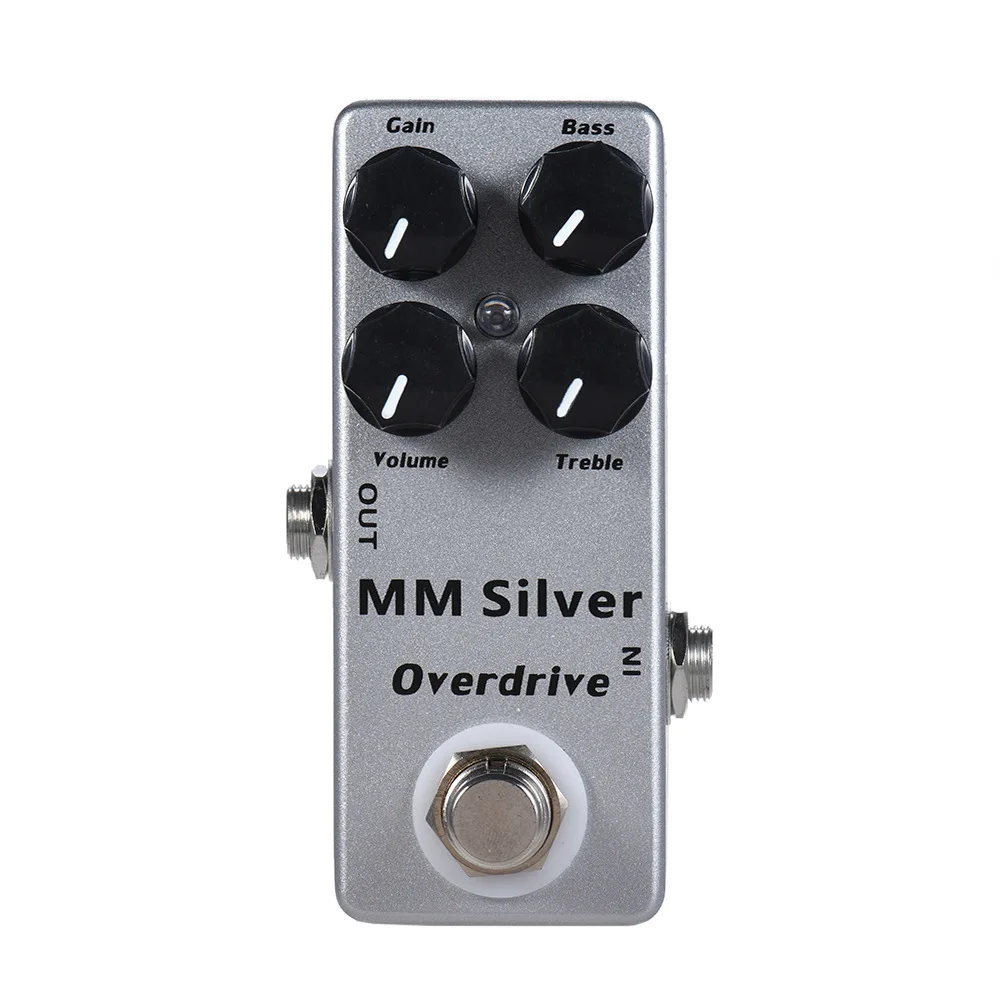 MOSKY MM OVERDRIVE Guitar Effects Pedal Overdrive 4 Modes Effector Pedalboard Silver For Effects Processors Tremolo Sound Mixer